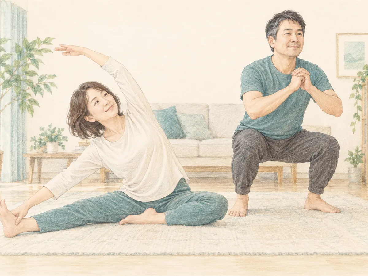 40代から腰痛が長引くのはなぜ？｜筋トレとストレッチはどちらがいいか、運動の始め方